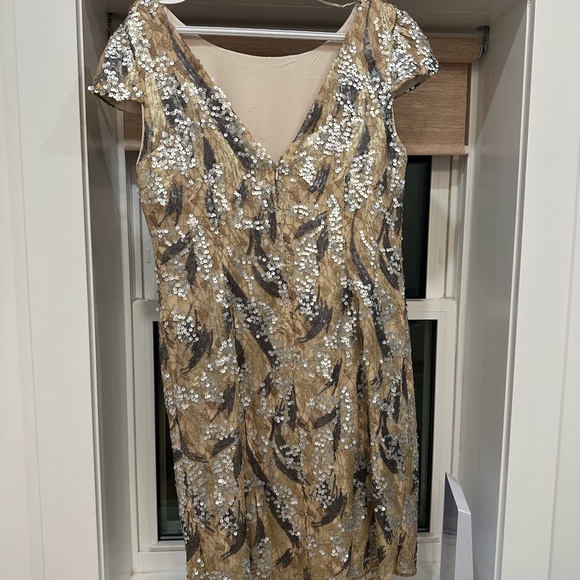 Gold, silver, champagne sparkle/sequin Nicole Miller Dress NWOT - Picture 2 of 4